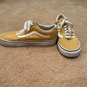 yellow old skool vans. size 8.5 women’s